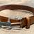 NWT ALLEN EDMONDS Leather Belt, Men's 38", 2-Tone Brown & Silver, USA! 1 thumbnail