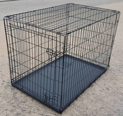 Large folding wire dog cage, 42" 1