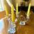 Vintage Handblown Glass Dual Candelabra w/ Loop Design 1 thumbnail