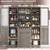 72" Tall Kitchen Storage Cabinet with Doors and Open Shelves, 58" Wider Kitchen  6 thumbnail
