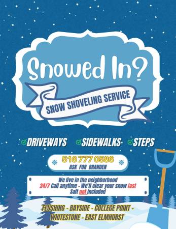 Fast Snow Removal – Driveways & Sidewalks (Whitestone - Queens) 1