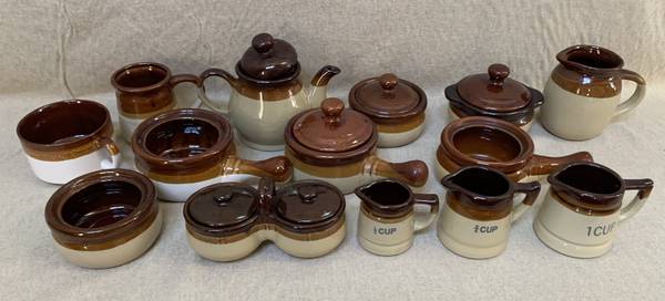 14 pc. Vintage Stoneware Collection - Excellent 1