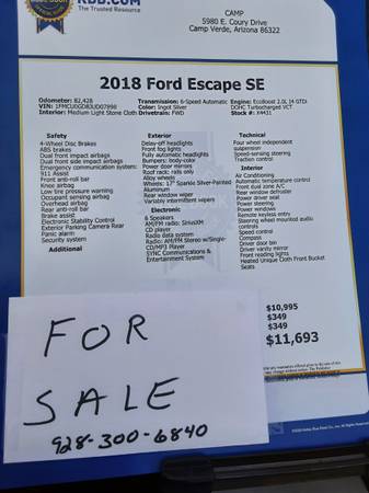 2018 Ford Escape SE 1