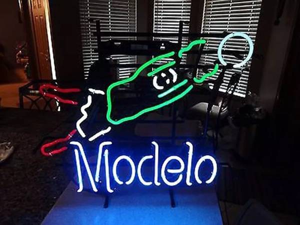 NEON SIGN! Modelo Soccer Keeper 20x16 Design Sports Bar Fun! Very Cool 1