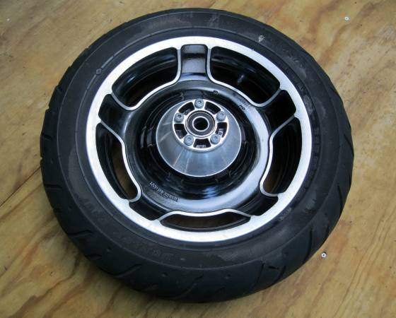 2009-2013 Harley Davidson 16" Airstrike / Rear Mag Wheel & Tire, Black 1