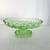 Greem Uranium Swirl Bohemian Glass Compote 5.5” Wide 13 thumbnail