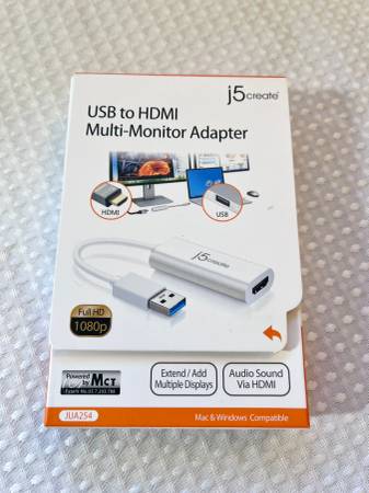 j5create USB to HDMI Multi-Monitor Adapter (New) 1