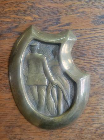 Vintage French Bronze Risque Pin Tray 1
