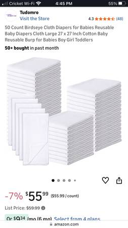 50 Birds Eye flat diapers 1