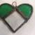 Lovely Green STAINED GLASS HEART SUNCATCHER-Handcrafted Tiffany Method 3 thumbnail