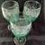 Glassware, vintage, set of 3 stemware glasses, embossed 1 thumbnail