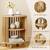 Round End Table, Wood Bedside Table, Mid Century Modern Nightstand with Open Sto 4 thumbnail