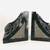 Set of Vintage Carved Black Marble Bookends with Flower Motif 10 thumbnail