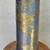 Vintage 16" tall Chinese pewter cylindrical vase with brass overlay 2 thumbnail