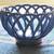 Blue Stoneware Bread or Fruit Basket Medium size Bowl 7 thumbnail