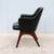 Vintage Mid-Century Modern Black Naugahyde & Walnut Executive Armchair 13 thumbnail