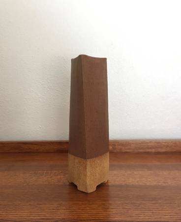Handmade Pottery - Triangular Vase - Signed by the Artist 1