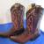 LADIES JUSTIN COWBOY COWGIRL BOOTS SIZE 7-1/2B 3 thumbnail
