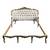 Country French Queen Bed With Upholstered Headboard Carved Frame 1 thumbnail