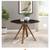 48 in Round Black/English Oak Mid-Century Mod Wood Dining Table 4 thumbnail
