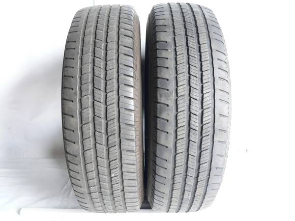 2 used tires LT 245 75 16 Michelin Agilis LTX 120/116Q--60% life-- 1