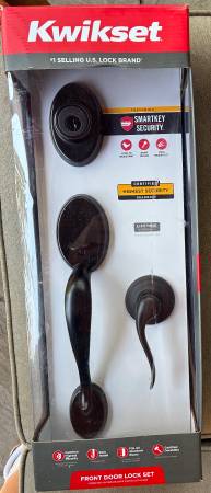 New Kwikset Front Door Lock Set (Chelsea x Tustin) 1