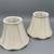 Set of 2 beige, petal-trimmed, clip-on chandelier shades 1 thumbnail