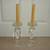 Pillar and Taper Candleholders Candlesticks 10" Cut Glass Brand New 3 thumbnail