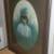 GORGEOUS Antique Oak Framed Little Girl Bow in Hair Colored B&W Photo 3 thumbnail