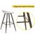 Nordic, white and bronze counter height stools 7 thumbnail