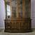 Ethan Allen Tall China Cabinet Top 4 Class Windows 4 Doors, 2 Glass Inlay Shelve 1 thumbnail