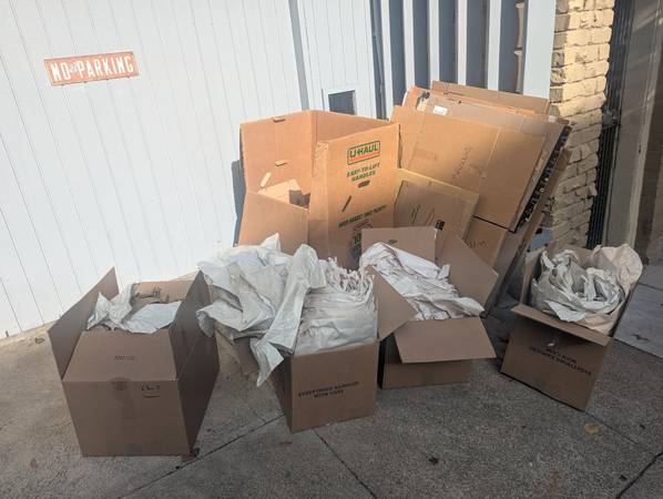 Free 10 moving boxes and wrapping paper 1