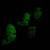 R MARINO  vintage 90s 3D GLOW IN THE DARK  wall heads 2 thumbnail