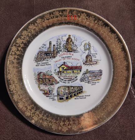 Antique Sonoma, CA plate 1