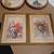 SOLID WALNUT AUNT AND UNCLE PLAQUES VINTAGE FLORAL PRINTS 4 thumbnail
