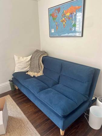 Piper Blue Convertible Sofa Bed 1