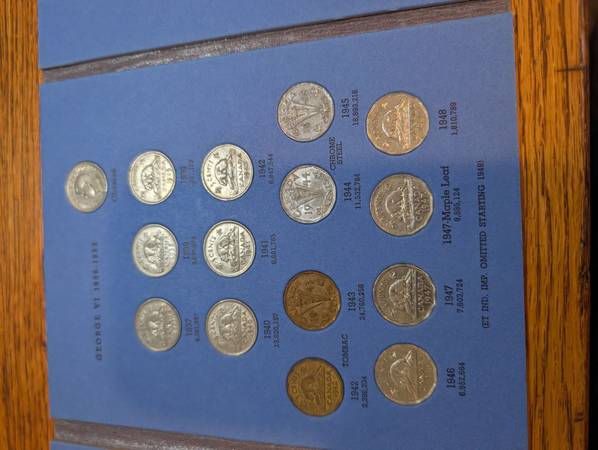 Canadian Nickel Collection starting 1922 - general for sale - by