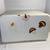 Vintage Metal Enamel White Beauty Box Bread Mushroom Storage Container 1 thumbnail