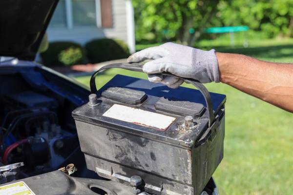 Will pick up old batteries for lawn mowers or vehicles 1