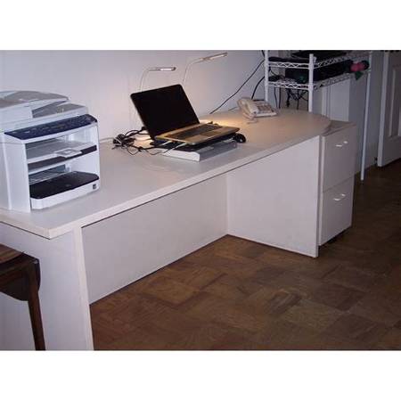 Vintage Tech-line White Office Desk 1