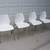 4 stacking IKEA white plastic chairs 4 thumbnail