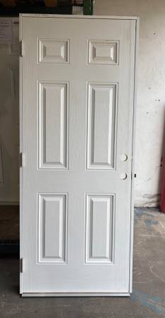 New 32" 6 Panel RH Outswing Fiberglass Exterior Entry Door 1