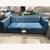 West Elm Bradford Sofa in Blue Velvet 82” couch Original Retail $2,000 7 thumbnail