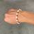 Very nice vintage white Nephrite Jade beads bracelet 1 thumbnail