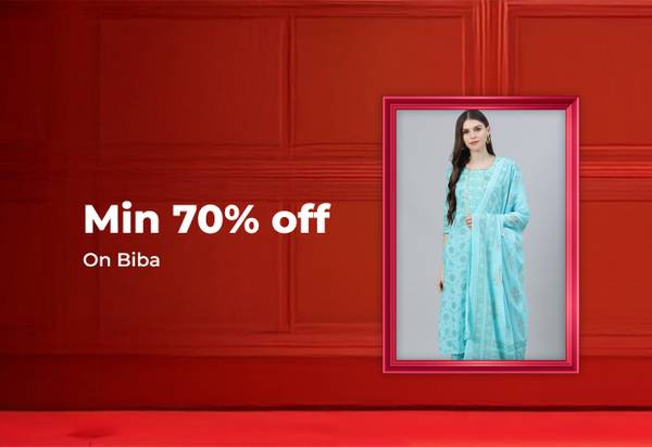 Minimum 70% off On Biba 1