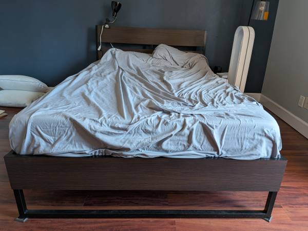 Full-size bed frame and mattress 1