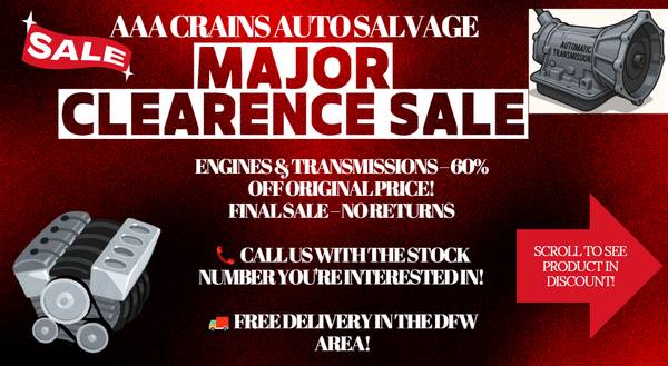 AAA CRAINS AUTO SALVAGE 🚨 FLASH SALE – FINAL MARKDOWNS 🚨 1