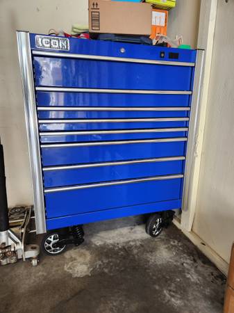 harbor freight icon compact toolbox blue rare smaller size 1