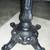 1930's ANTIQUE MANCAVE BARROOM SQUARE OAK TABLE IRON FOOTED BASE 3 thumbnail
