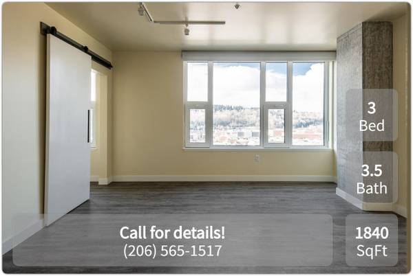 $6,200 / 3br - 1840ft2 - ¡Acceso conveniente al transporte público! ¡Excelente comunidad! (Tukwila - Southcenter)63934290299267120
